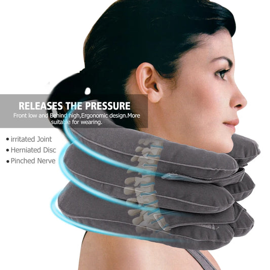 Inflatable Neck Traction Pillow – Cervical Relief & Posture Corrector
