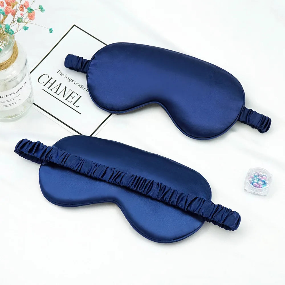 Luxury Silk-Feel Sleep Mask – Soft Light-Blocking Eye Cover for Restful Sleep & Travel