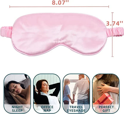 Luxury Silk-Feel Sleep Mask – Soft Light-Blocking Eye Cover for Restful Sleep & Travel