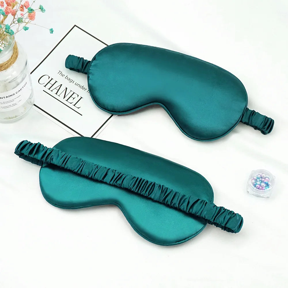 Luxury Silk-Feel Sleep Mask – Soft Light-Blocking Eye Cover for Restful Sleep & Travel