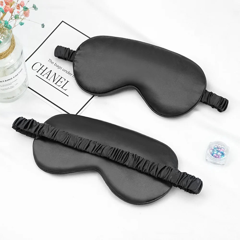 Luxury Silk-Feel Sleep Mask – Soft Light-Blocking Eye Cover for Restful Sleep & Travel