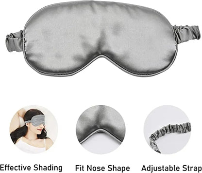 Luxury Silk-Feel Sleep Mask – Soft Light-Blocking Eye Cover for Restful Sleep & Travel