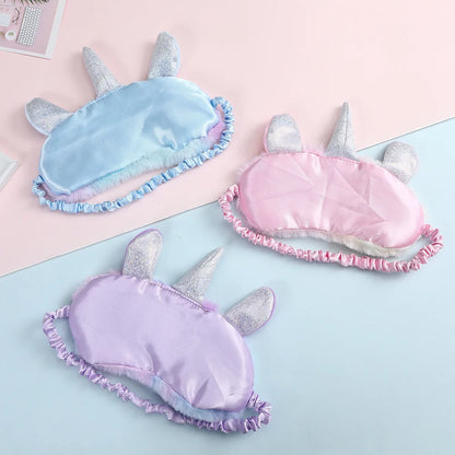 Cute Cartoon Unicorn Sleep Mask – Soft Plush Eye Shade for Kids & Travel