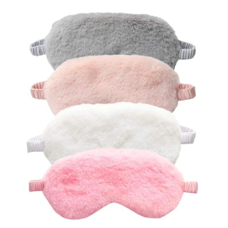 Cute Plush Sleeping Mask 😴 | Soft Love Cloud Eye Cover for Relaxed Sleep & Naps