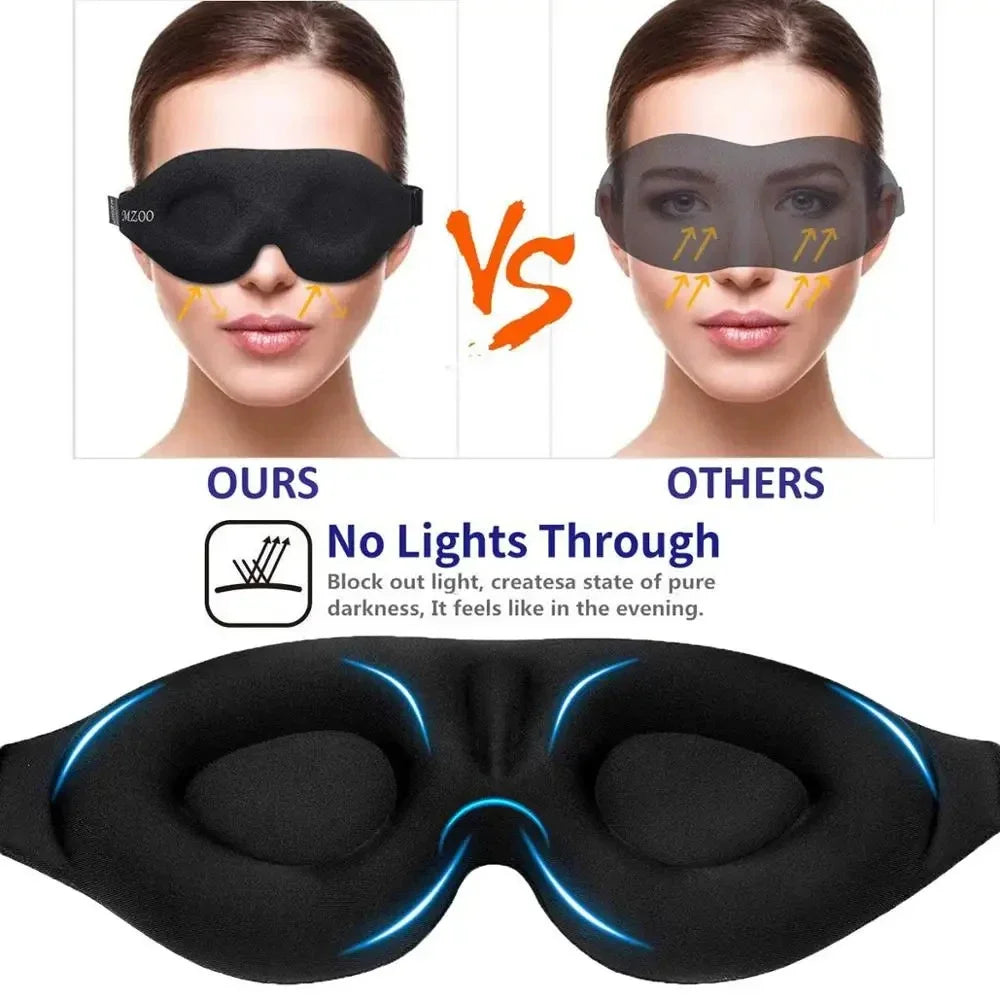 3D Contoured Eye Mask | Light-Blocking Sleep Mask for Men & Women