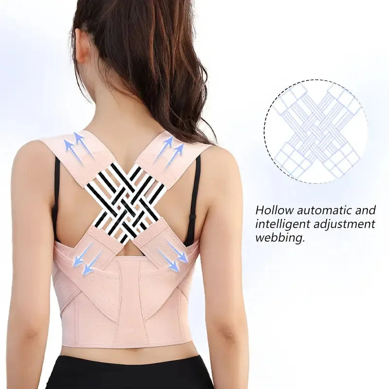 Premium Adjustable Back Posture Corrector for Men & Women – Ergonomic Shoulder & Spine Alignment Brace