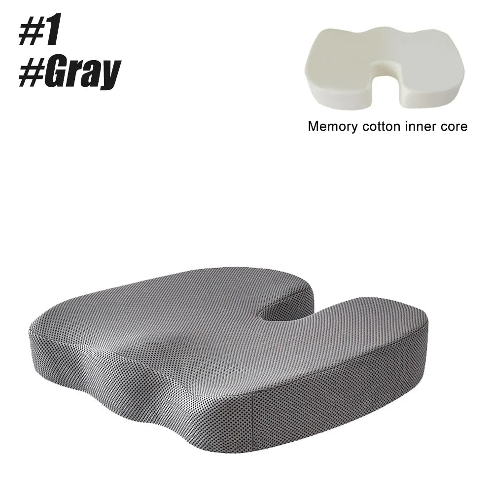 Memory Foam Coccyx Seat Cushion | Tailbone & Posture Support Pillow