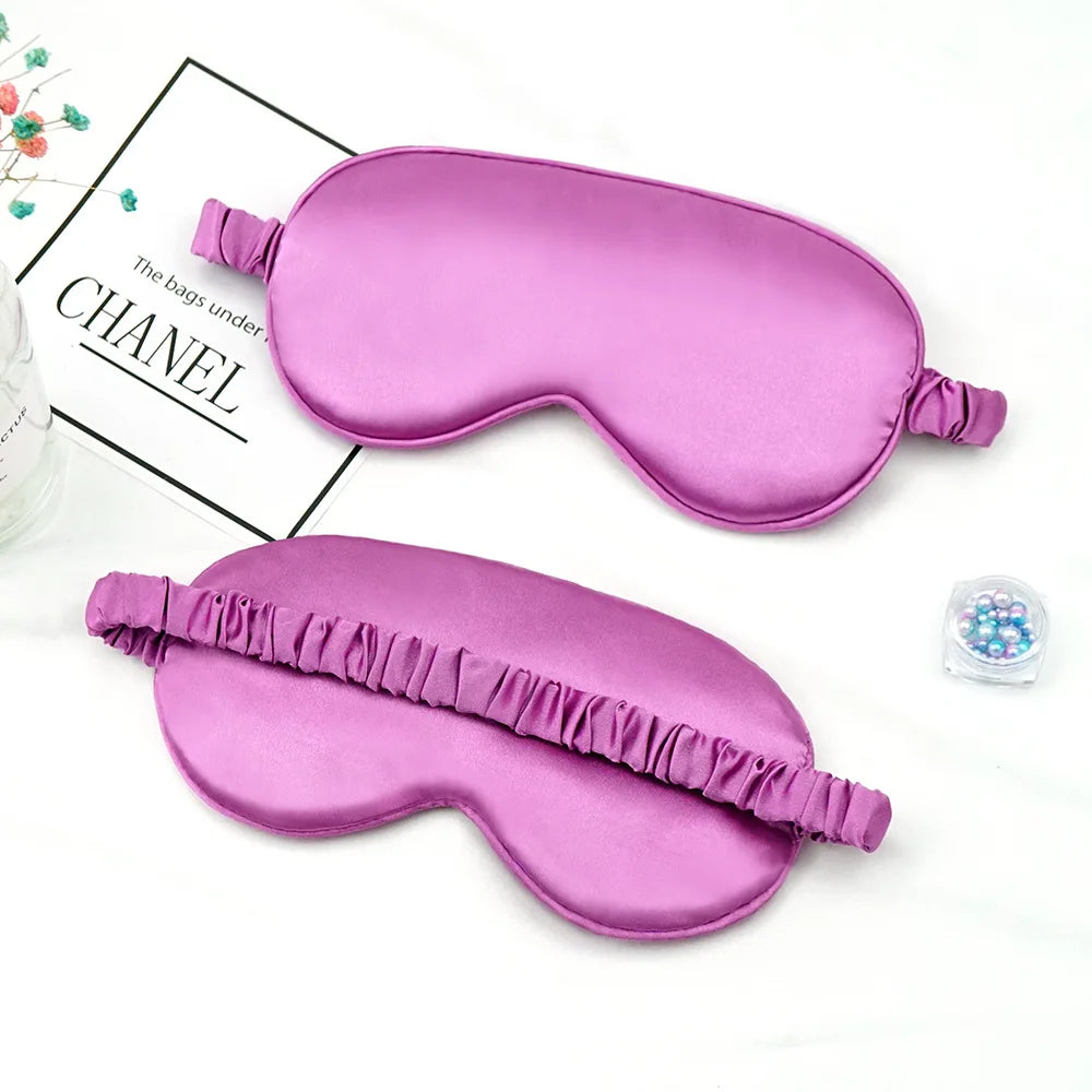 Luxury Silk-Feel Sleep Mask – Soft Light-Blocking Eye Cover for Restful Sleep & Travel