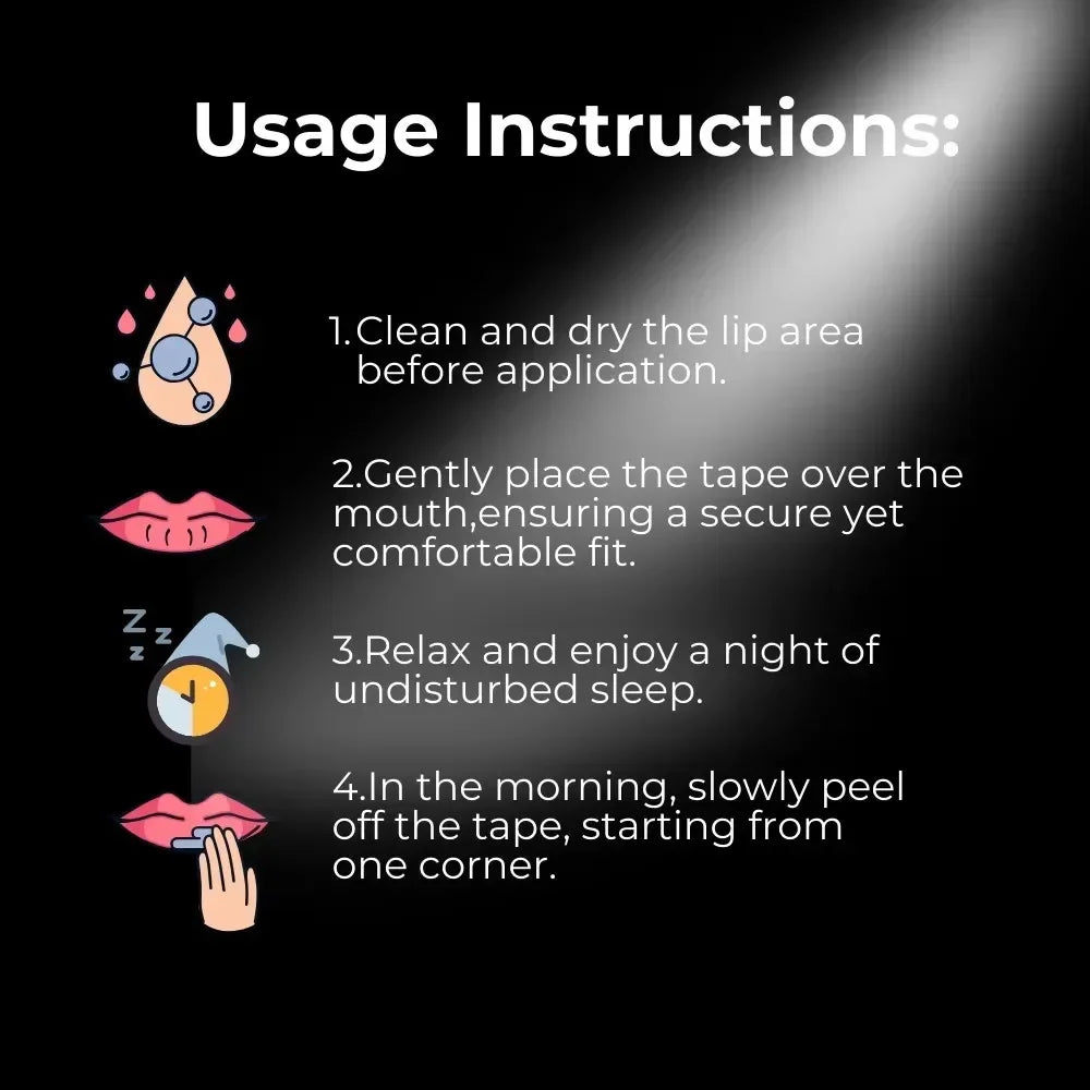 Anti-Snoring Mouth Tape - Gentle Sleep Strips for Comfortable Nose Breathing