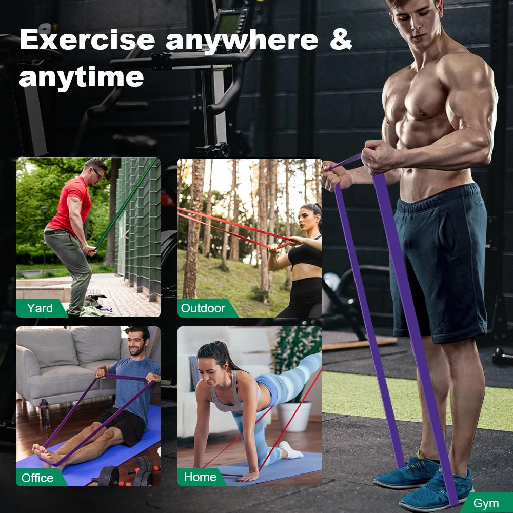 ProFlex Resistance Bands Set – 5–120lbs Power Bands for Strength, Boxing & Fitness Training