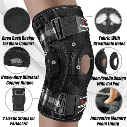 NEENCA Hinged Knee Brace | Copper Stabilizers & Patella Support for Pain Relief