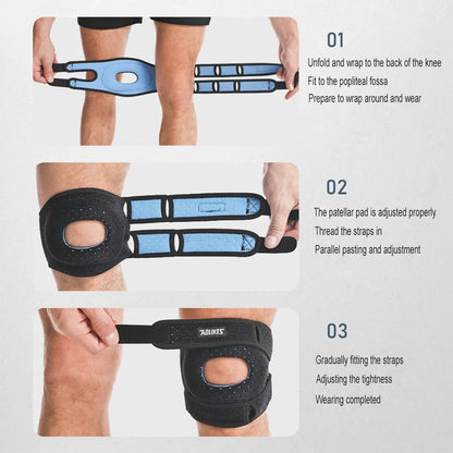 AOLIKES Patella Knee Brace – Adjustable Compression Support for Pain Relief, Sports & Recovery