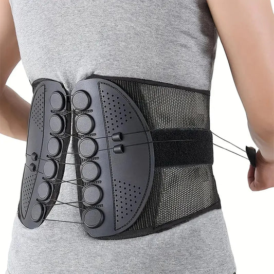 Lumbar Support Back Brace – Breathable Waist Wrap for Pain Relief & Posture Correction