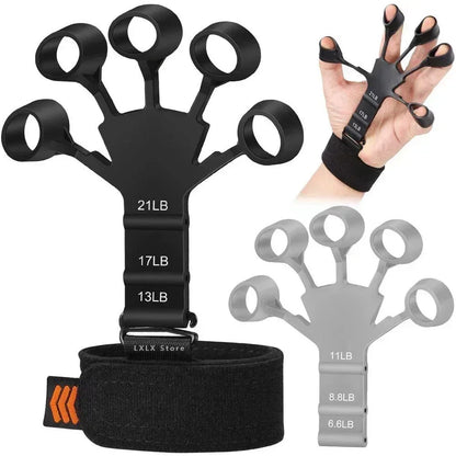Gripster™ Hand & Finger Strength Trainer – 6-Level Silicone Resistance for Athletes & Musicians