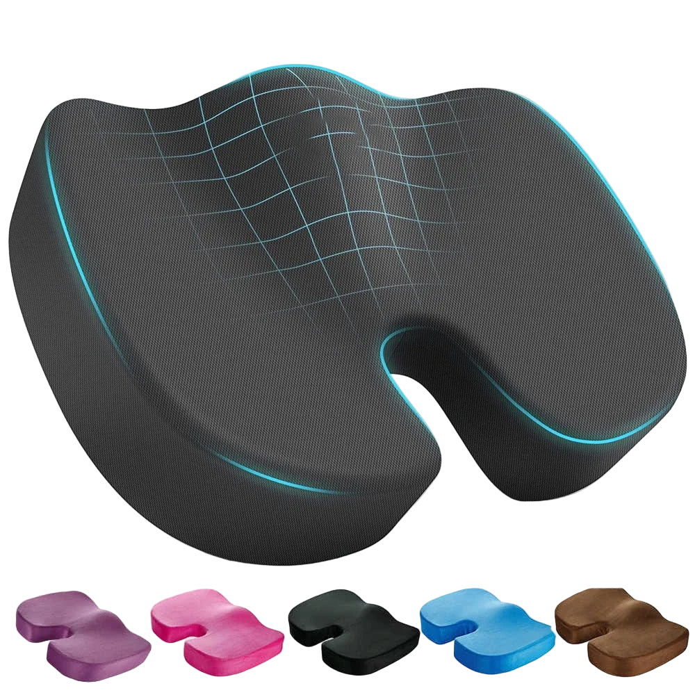 Memory Foam Coccyx Seat Cushion | Tailbone & Posture Support Pillow