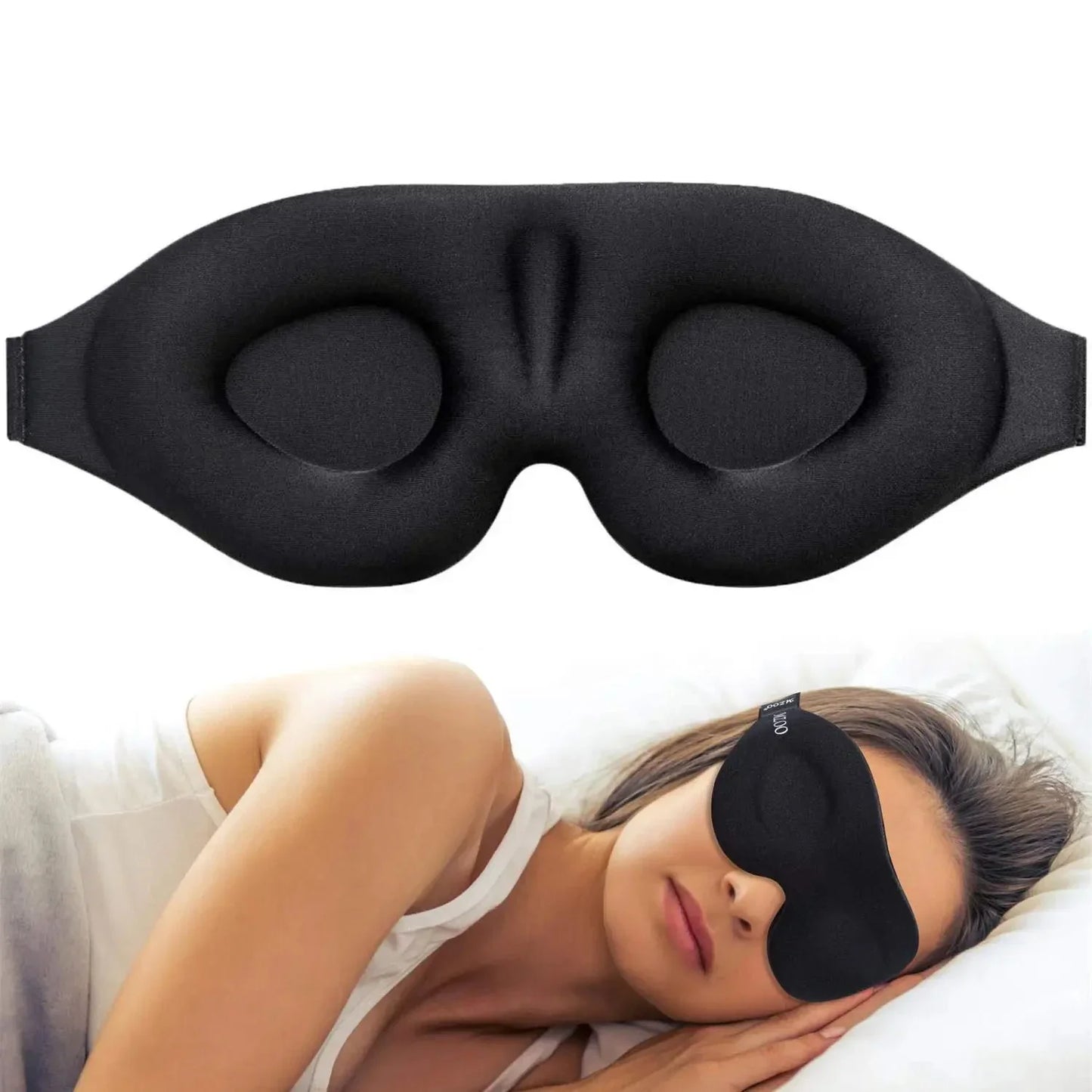 3D Contoured Eye Mask | Light-Blocking Sleep Mask for Men & Women
