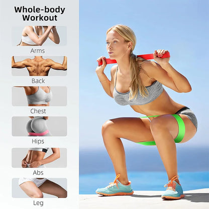 FlexLoop™ Resistance Bands Set – 5-Level Yoga & Fitness Loops for Legs, Hips & Full-Body Training